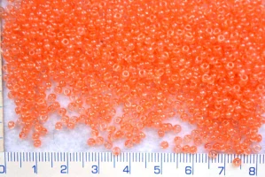 Rokajl, PRECIOSA, velikost 6/0, oranžový čirý,balení 50g
