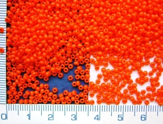 Rokajl, PRECIOSA, oranžový sytý,velikost 14/0, balení 50g