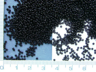 Rokajl, PRECIOSA, černý sytý,velikost 13/0, balení 50g