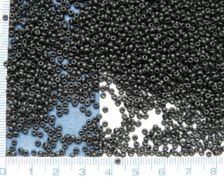 Rokajl, PRECIOSA, černý mat,velikost 10/0,balení 50g