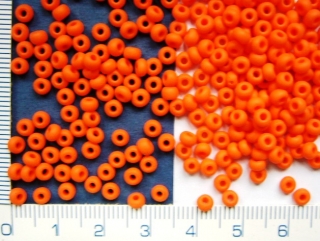 Rokajl, PRECIOSA, velikost 7/0,oranžový mat, balení 50g