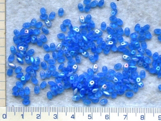 MATUBO miniDUO,2x4mm,modrá mat s AB,cca220ks-10g