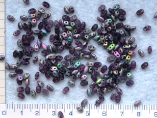 MATUBO miniDUO,2x4mm,šedá mat s AB,cca220ks-10g