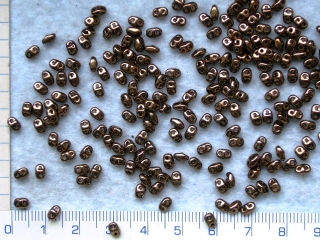 MATUBO miniDUO,2x4mm,hnědá kovová,cca220ks-10g