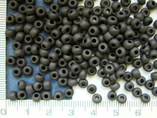 Rokajl, PRECIOSA,černý matový, velikost 6/0, balení 50g