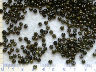 Rokajl, PRECIOSA, černý strakatý,velikost 6/0, balení 50g