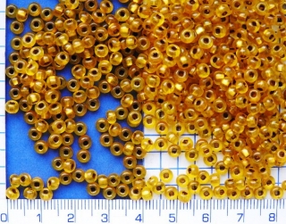 Rokajl, PRECIOSA,žlutý s černým průtahem, velikost 6/0, balení 50g