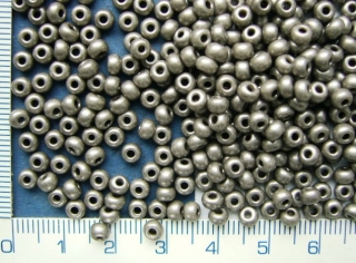 Rokajl, PRECIOSA, šedý kovový mat,velikost 6/0,balení 50g
