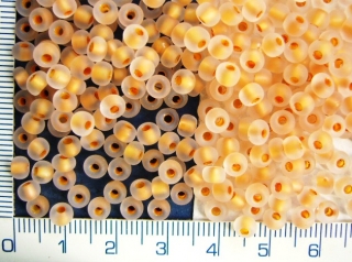 Rokajl, PRECIOSA, čirý mat s oranžovým průt.,velikost 5/0, balení 50g