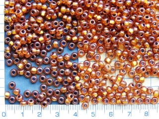 Rokajl, PRECIOSA, hnědý perleťový se stř.průt.,velikost 5/0, balení 50g