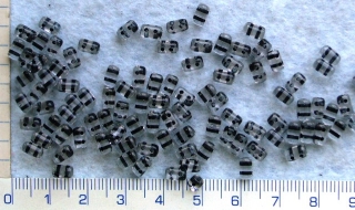 MATUBO Rulla, čiré s černým průt.,3x5mm,10g-cca98ks
