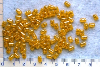 MATUBO Rulla, žluté lesklé,3x5mm,10g-cca98ks