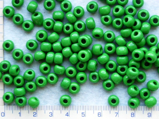 Rokajl, PRECIOSA, zelený sytý/cca6?6mm/,velikost 1/0,balení 50g