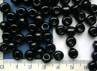 Rokajl, PRECIOSA, černý,velikost 1/0-cca8,5mm,, balení 50g