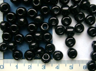 Rokajl, PRECIOSA, černý/cca7mm/,velikost 1/0, balení 50g