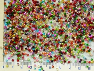 Rokajl, PRECIOSA, barevný MIX,10/0, balení 50g
