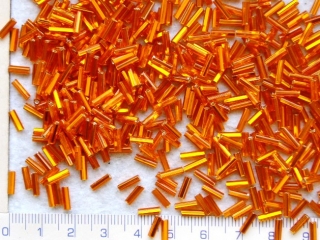Rokajl, PRECIOSA, oranžové hladké tyčky,7mm,další tvary, balení 50g