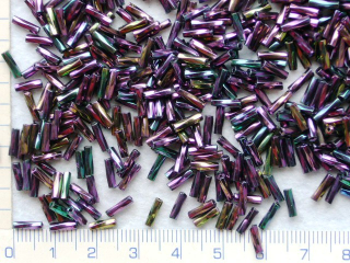 Rokajl, PRECIOSA, další tvary, fialovovmodré hladné tyčky 5mm,balení 50g