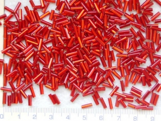 Rokajl, PRECIOSA, červené hladké tyčky,7mm,další tvary, balení 50g