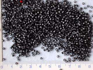 Rokajl, PRECIOSA, černý s bílým průt.,10/0, balení 50g