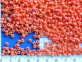 Rokajl, PRECIOSA, oranžový mat,velikost 6/0,balení 50g