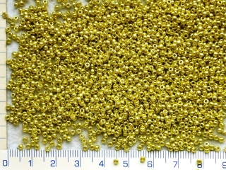 Rokajl, PRECIOSA, žlutý kovový,velikost 6/0,balení 50g