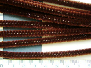 Chlupatý drátek, 30cm, barva hnědá, 1ks