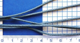/Šňůrka, povoskovaná, šedá, průměr 2mm,1m