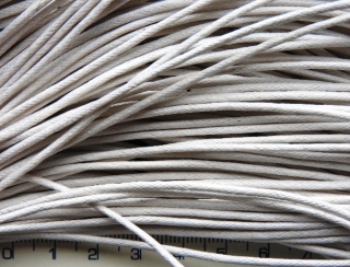 /Šňůrka, povoskovaná, bílá, průměr 2mm,1m
