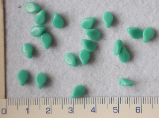 PRECIOSA Pip™,5x7mm,barva tyrkysová 63120,20ks