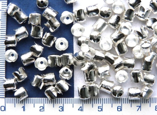    Kaplíky, stříbrný zvoneček,7x7mm, otvor 6mm,1ks