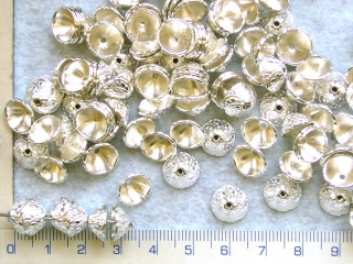 Kaplíky, stříbrný kaplík, 5x11mm, otvor 9mm,1ks