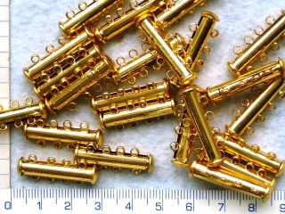 Magnetické zapínání, barva zlatá,4 řady,25mm,1pár