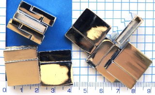 zapínání magnetické, stříbrné vlepovací, 22mm, otvor 18x4mm,1ks