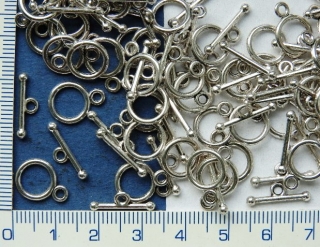 Zapínání americké, 17mm, kulaté hladké,stříbrné, 1ks