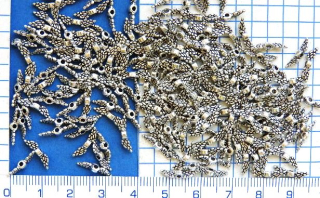 Kovové korálky - přívěsky,stříbrná andělská křídla,12x3mm,1ks