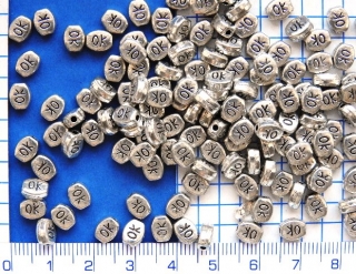 Kovové korálky, oválek OK,7x5mm,1ks