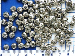 Kovové korálky, hlava budhy,8x7mm,1ks