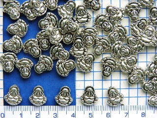 Kovové korálky, budha,12x11mm,1ks