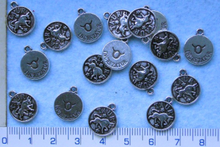 Kovové korálky - přívěsky,znamení býk,12mm,1ks