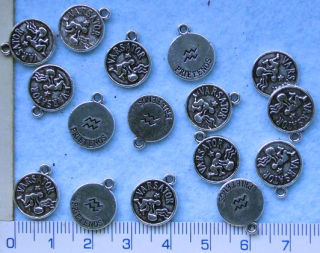Kovové korálky - přívěsky,znamení vodnář,12mm,1ks1ks