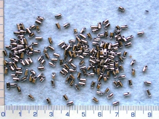 Zakončení pro lanka, platinová vlepovací koncovka, otvor 1,5mm,1ks