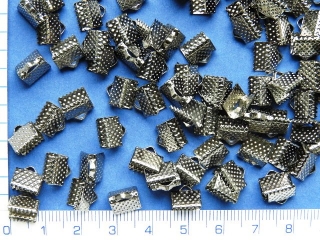 Zakončení pro lanka, koncovka na kůži, 8mm,barva antracit 1ks