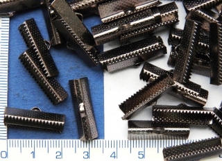 Zakončení pro lanka, koncovka antracitová, široká 22mm,1ks