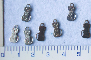 Ocelový komponent,kočka,12x6mm,1ks