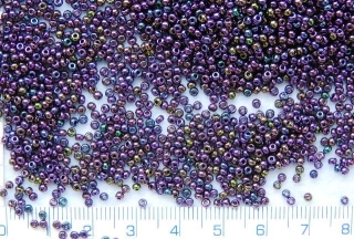 Rokajl, PRECIOSA, fialový kovový IRIS,velikost 11/0, balení 50g