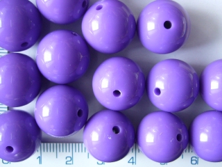 Plastové korálky, fialová kulička, otvor 2mm, 8mm,30ks