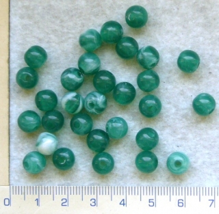 plastové korálky,tyrkysovozelená kulička, imitace achát, 8mm,30ks