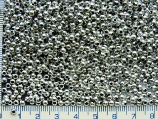 Plastové korálky, stříbrná kulička lesklá,3mm,300ks