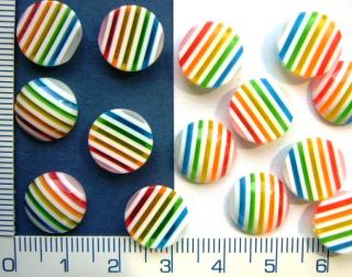 Plastové, nalepovací,12mm, duhové kolečko , 1ks